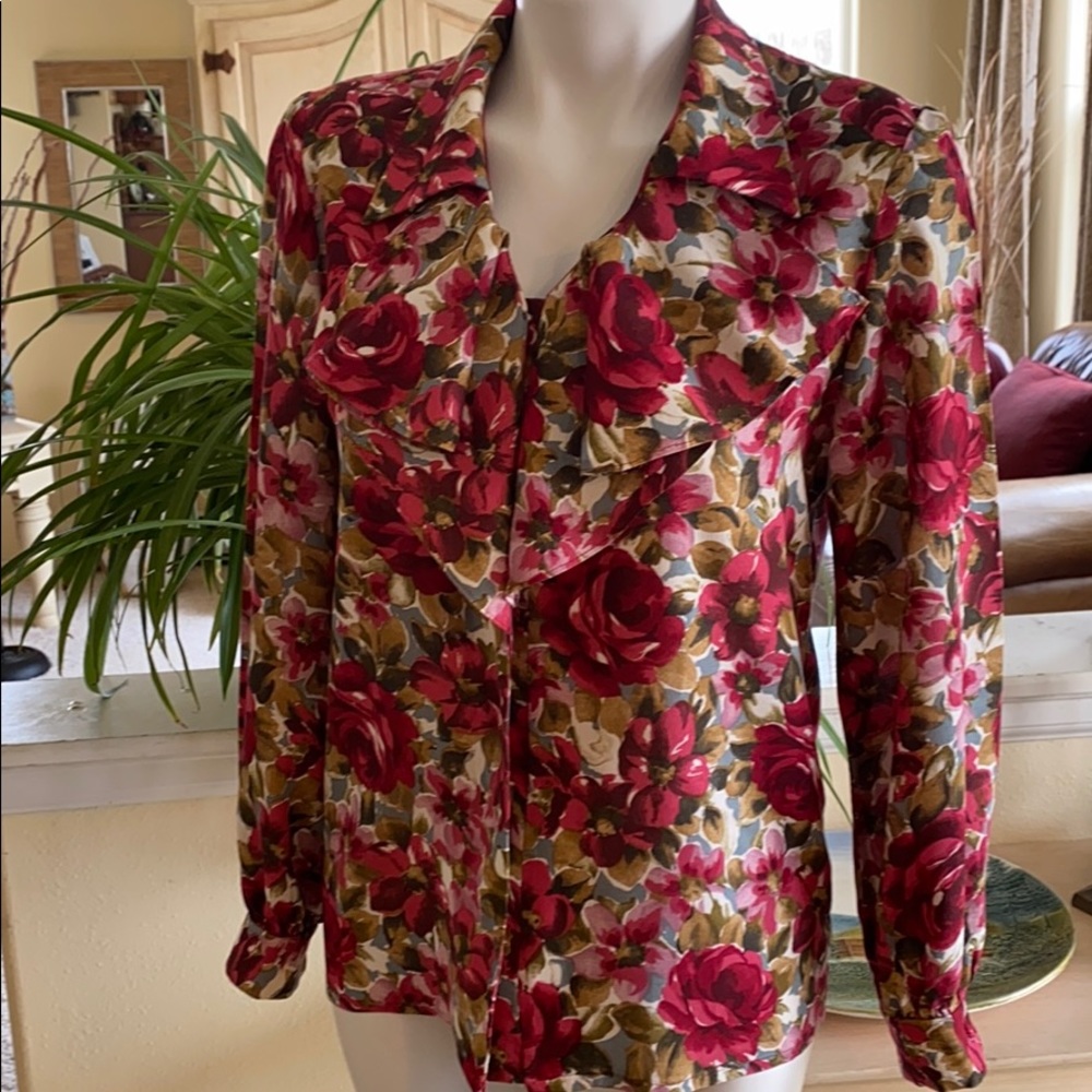 Vintage 80’s ❤️ Floral Blouse Medium